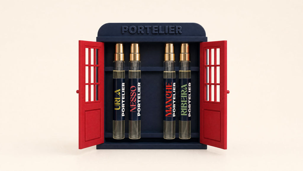 Travel House 4 x 10ml, Red Door, navy house open, Portelier Parfum